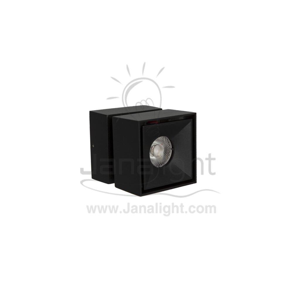 سبوت لايت سلندر12 وات مفرد اسود وورم مربع متحرك AC85 1S cylinder downlight Square Moving black worm 12w